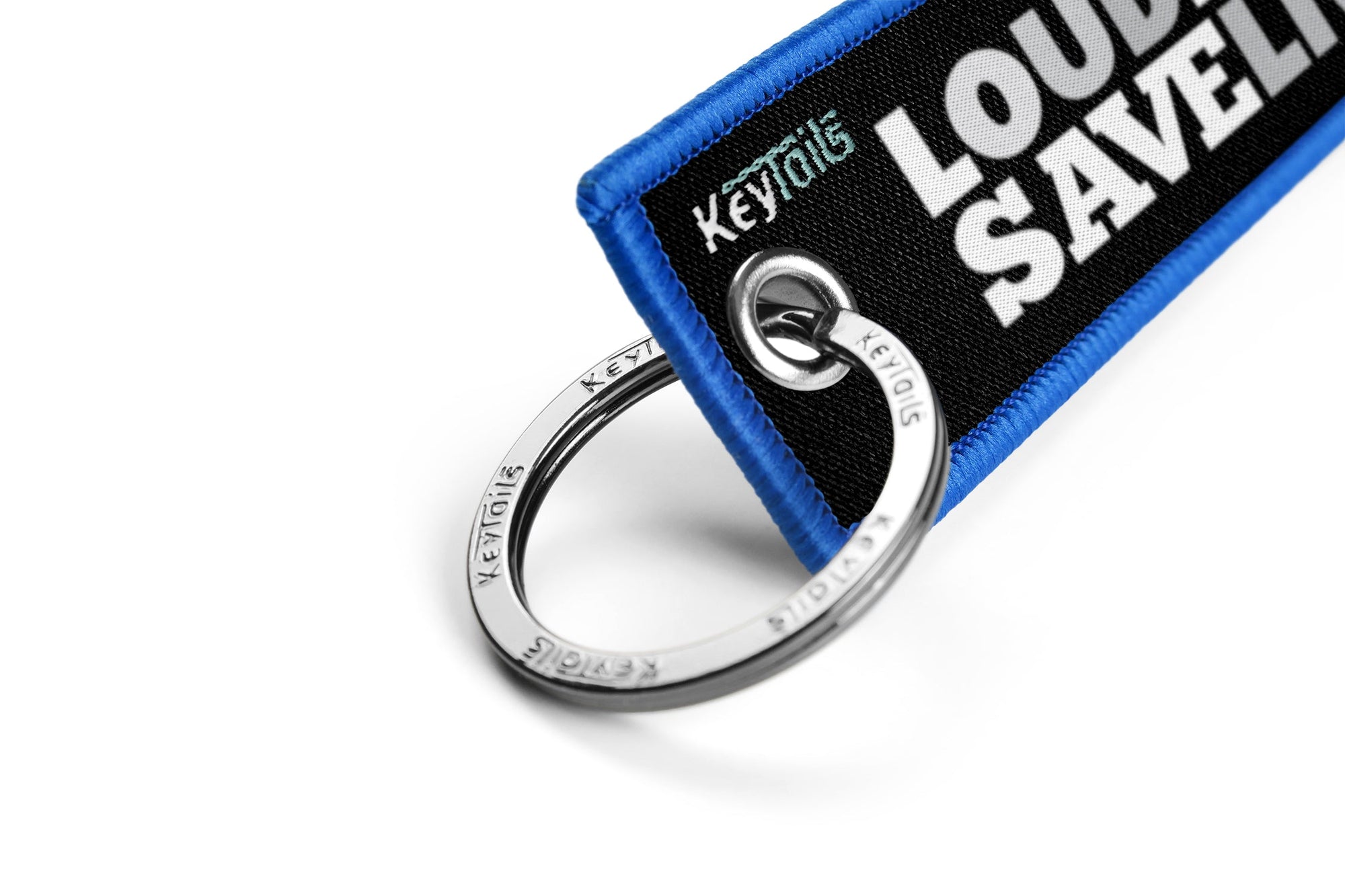 Loud Pipes Save Lives Keychain, Key Tag - Blue