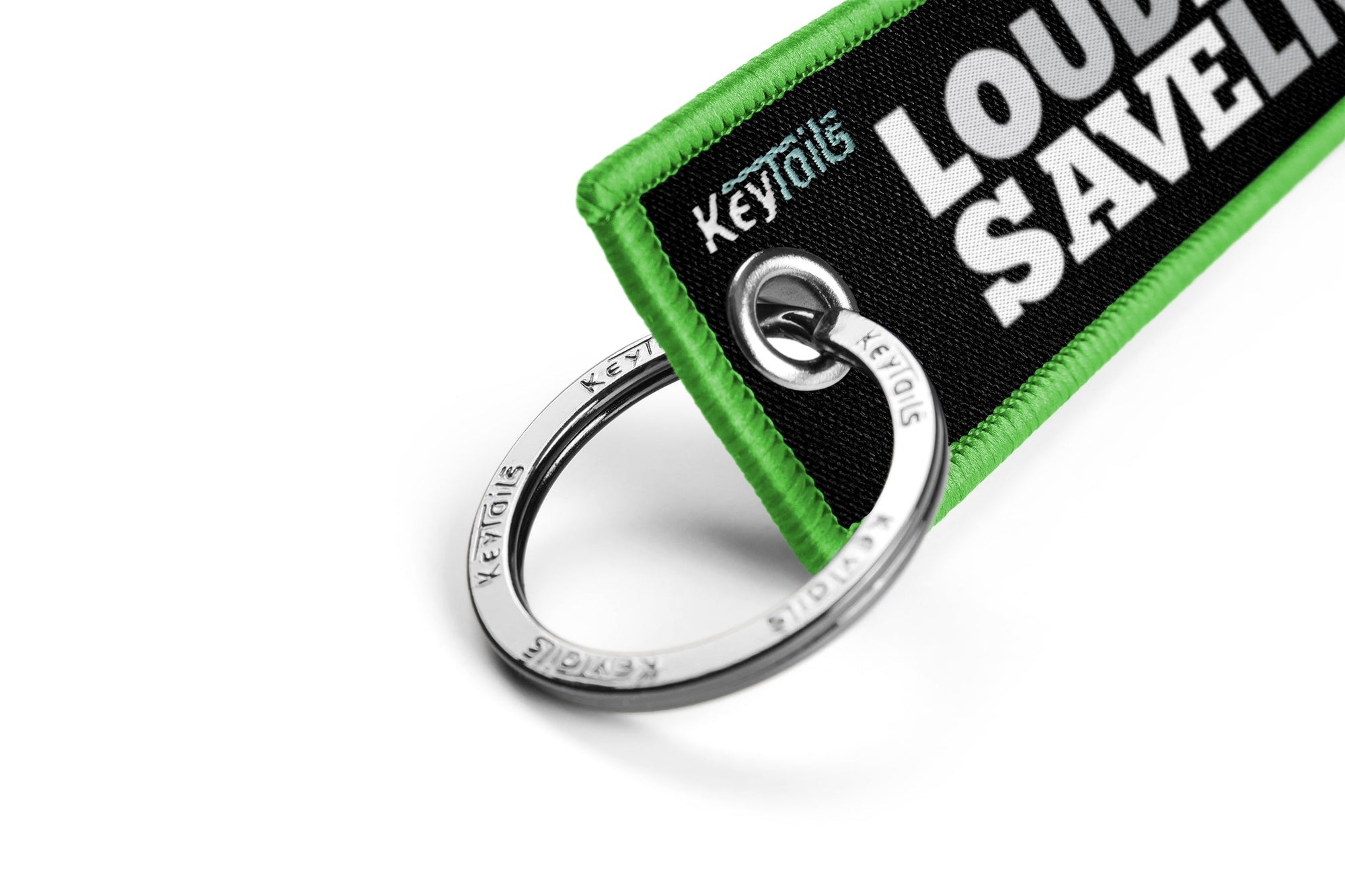 Loud Pipes Save Lives Keychain, Key Tag - Green