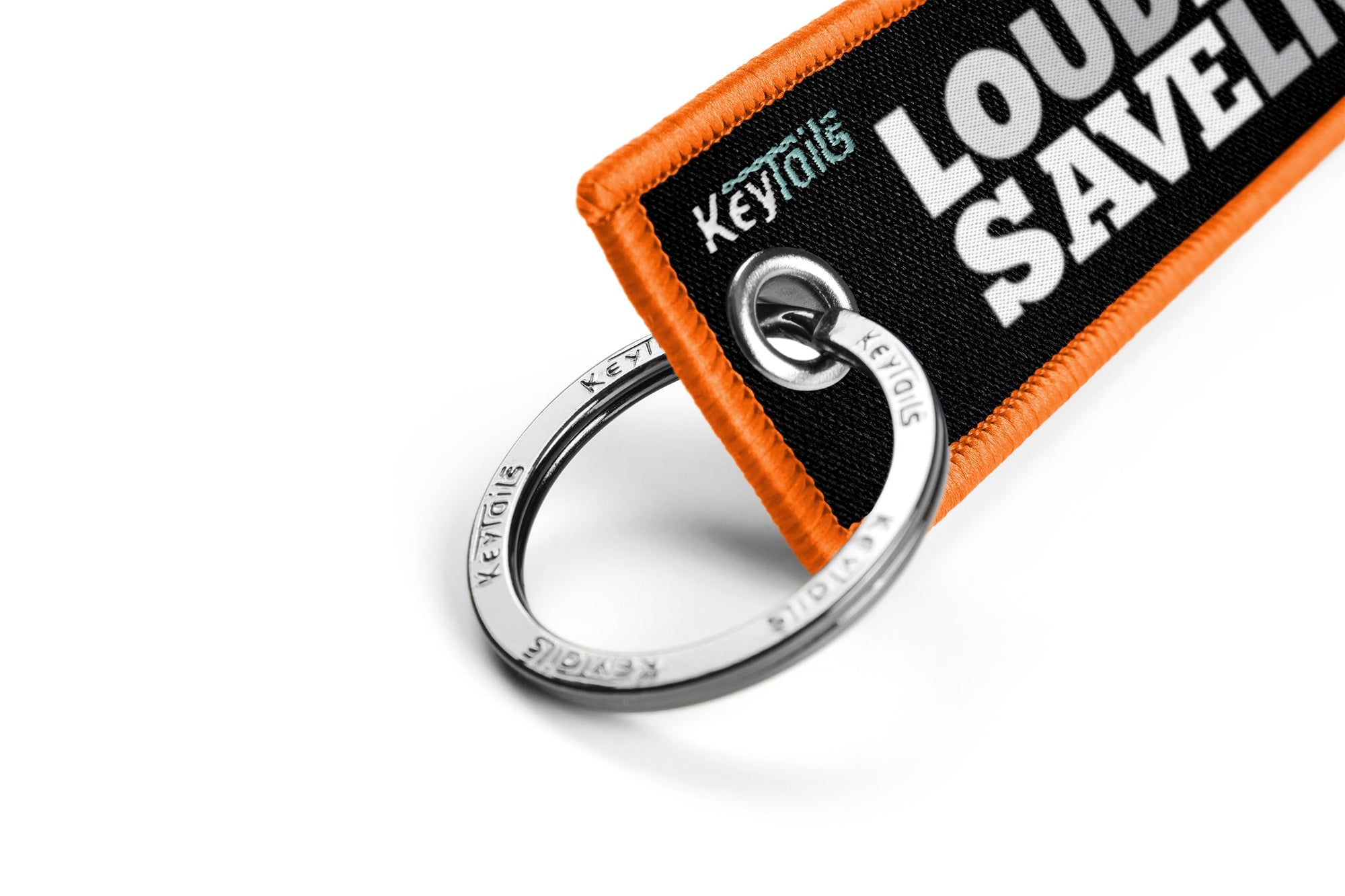 Loud Pipes Save Lives Keychain, Key Tag - Orange