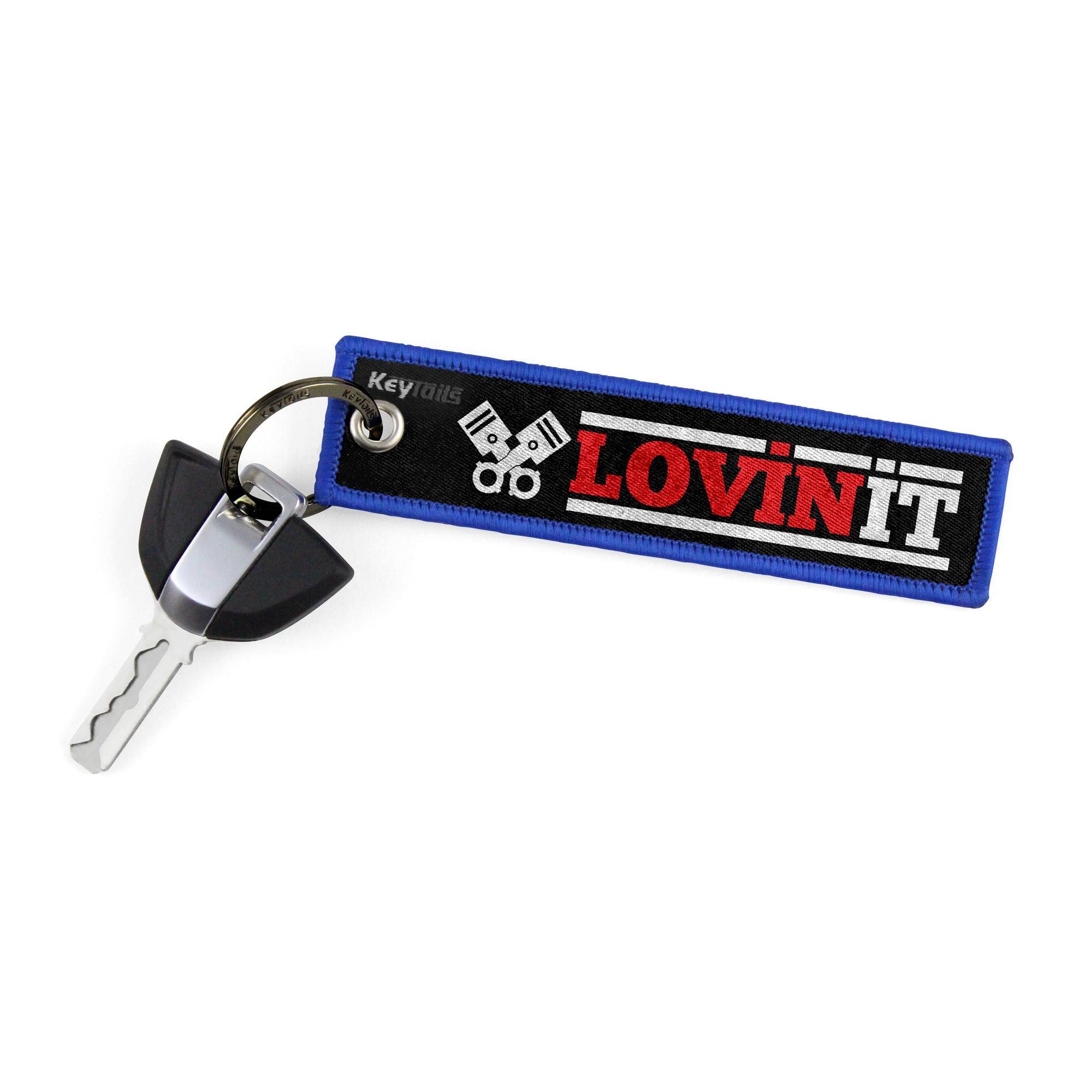 Lovin It Keychain, Key Tag - Blue