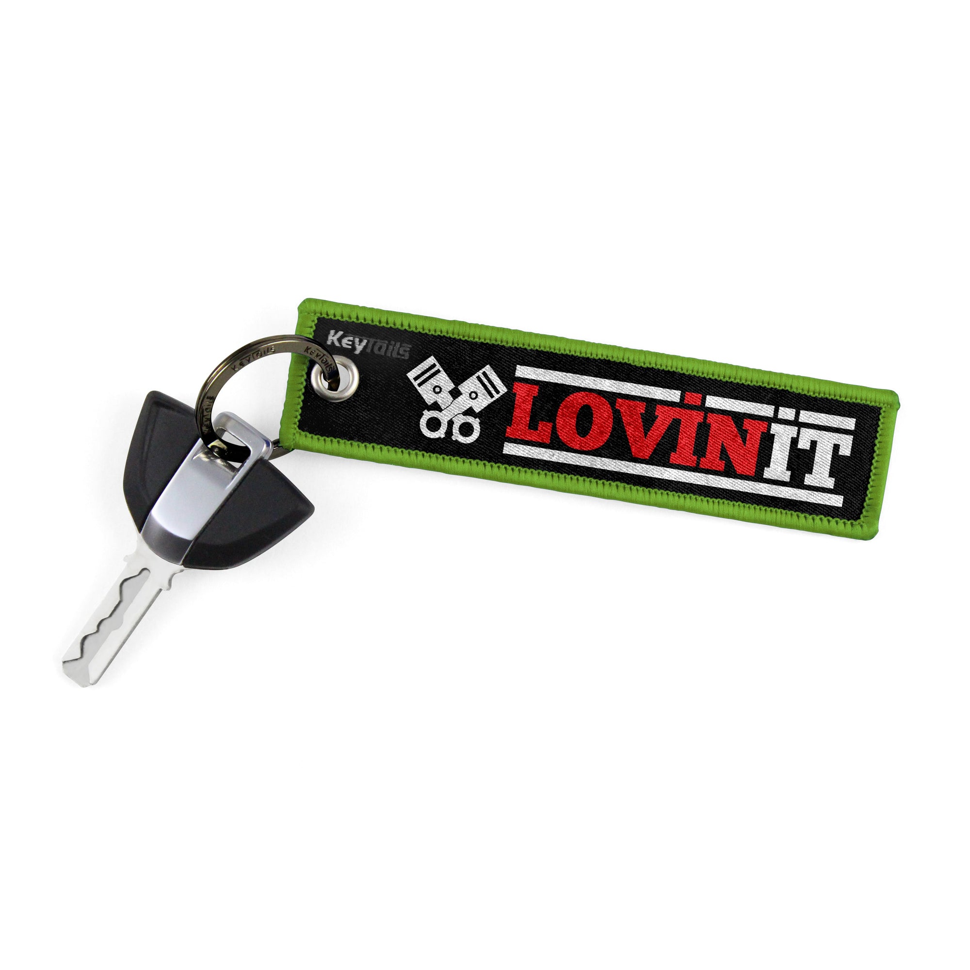 Lovin It Keychain, Key Tag - Green