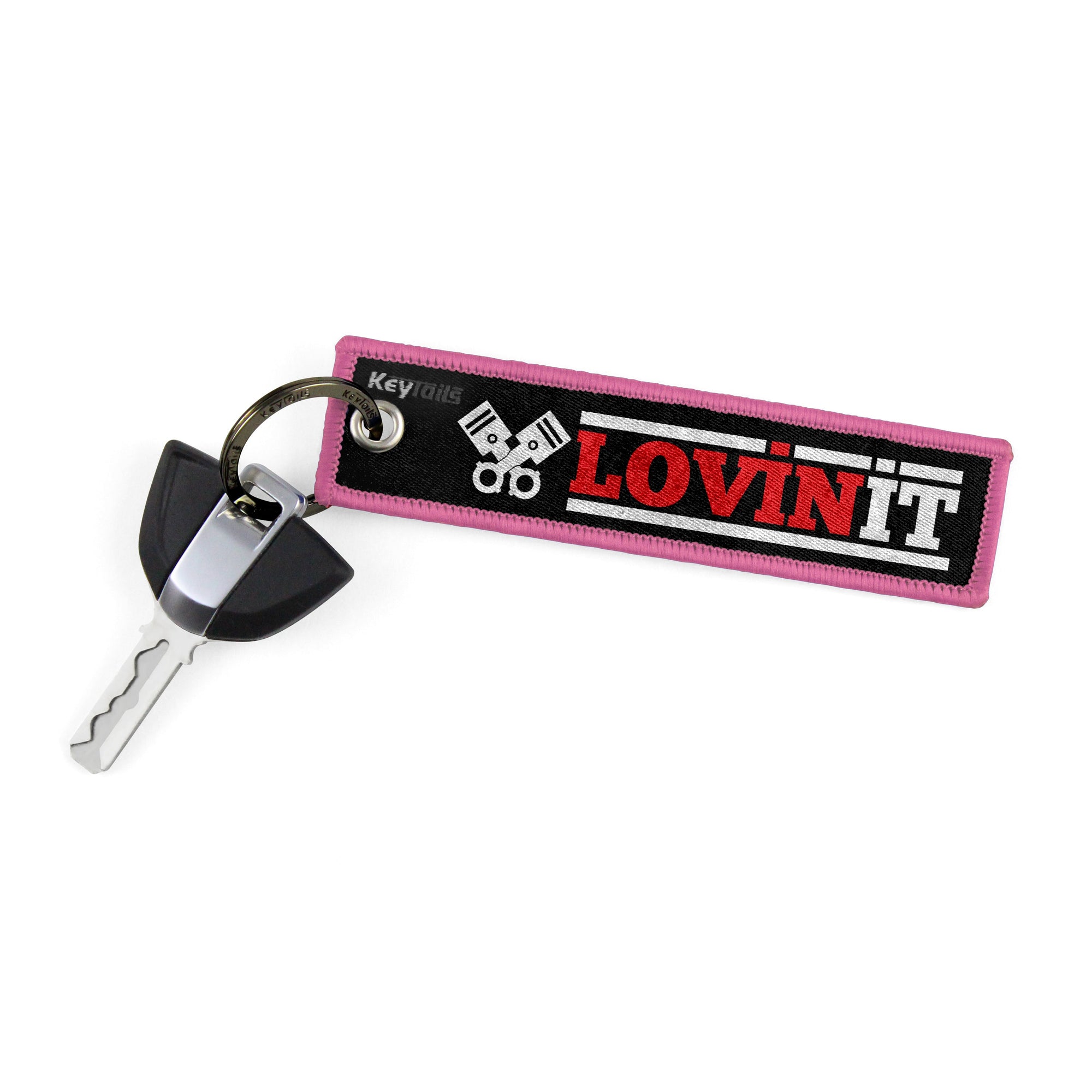 Lovin It Keychain, Key Tag - Pink