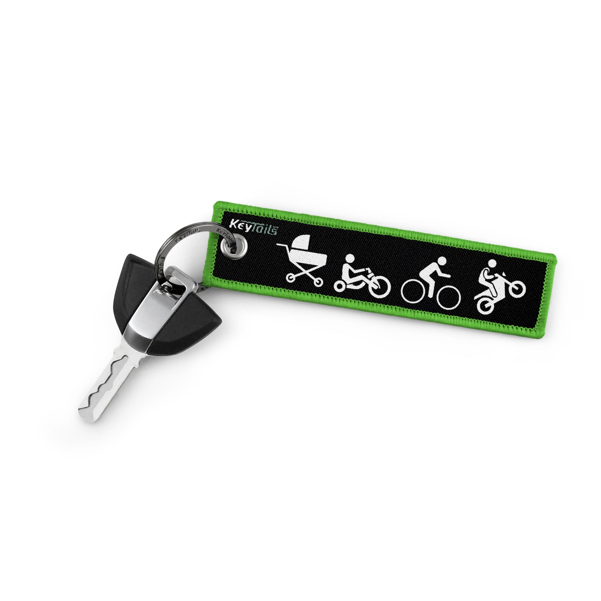 Moto Evolution Keychain, Key Tag - Green