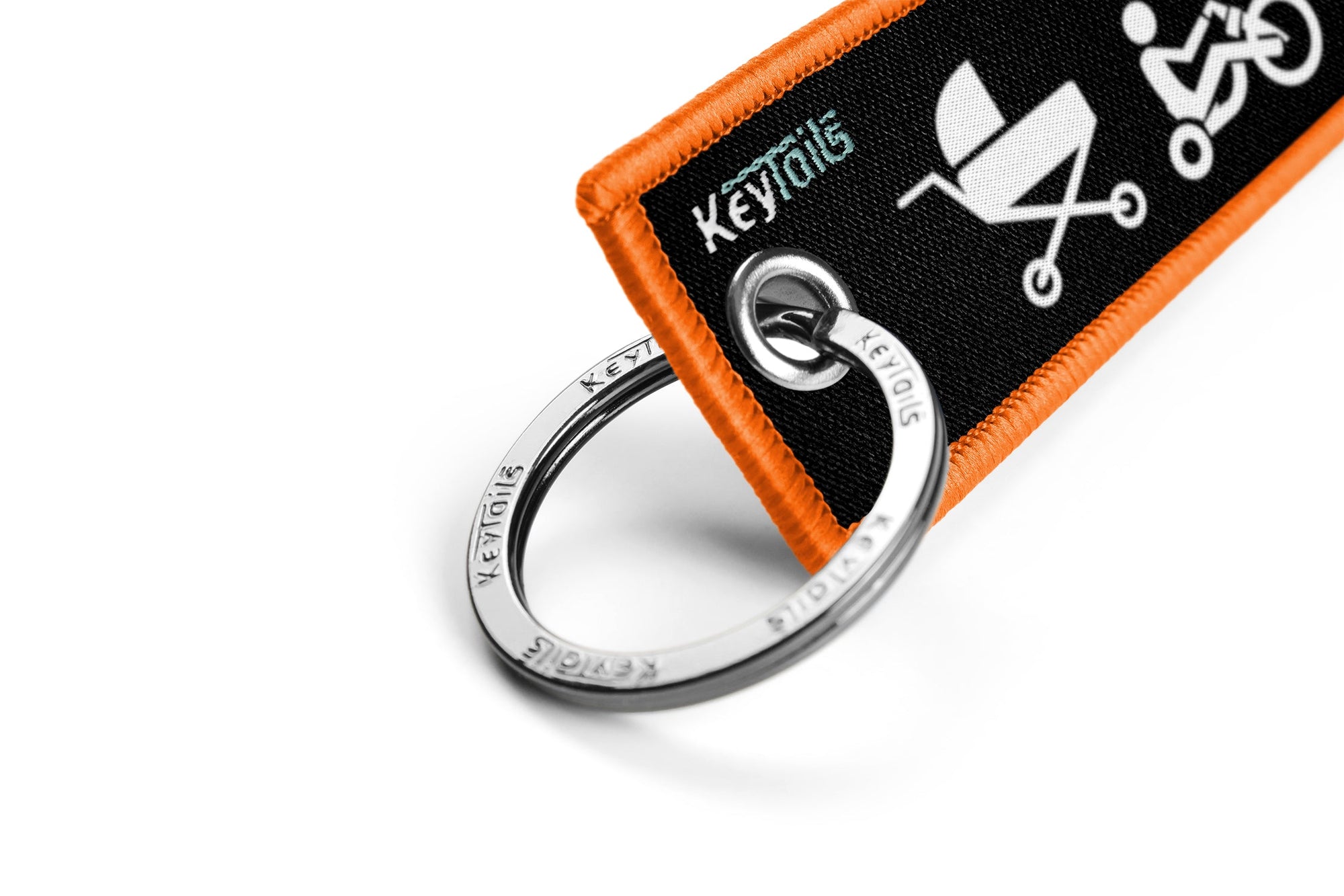 Moto Evolution Keychain, Key Tag - Orange