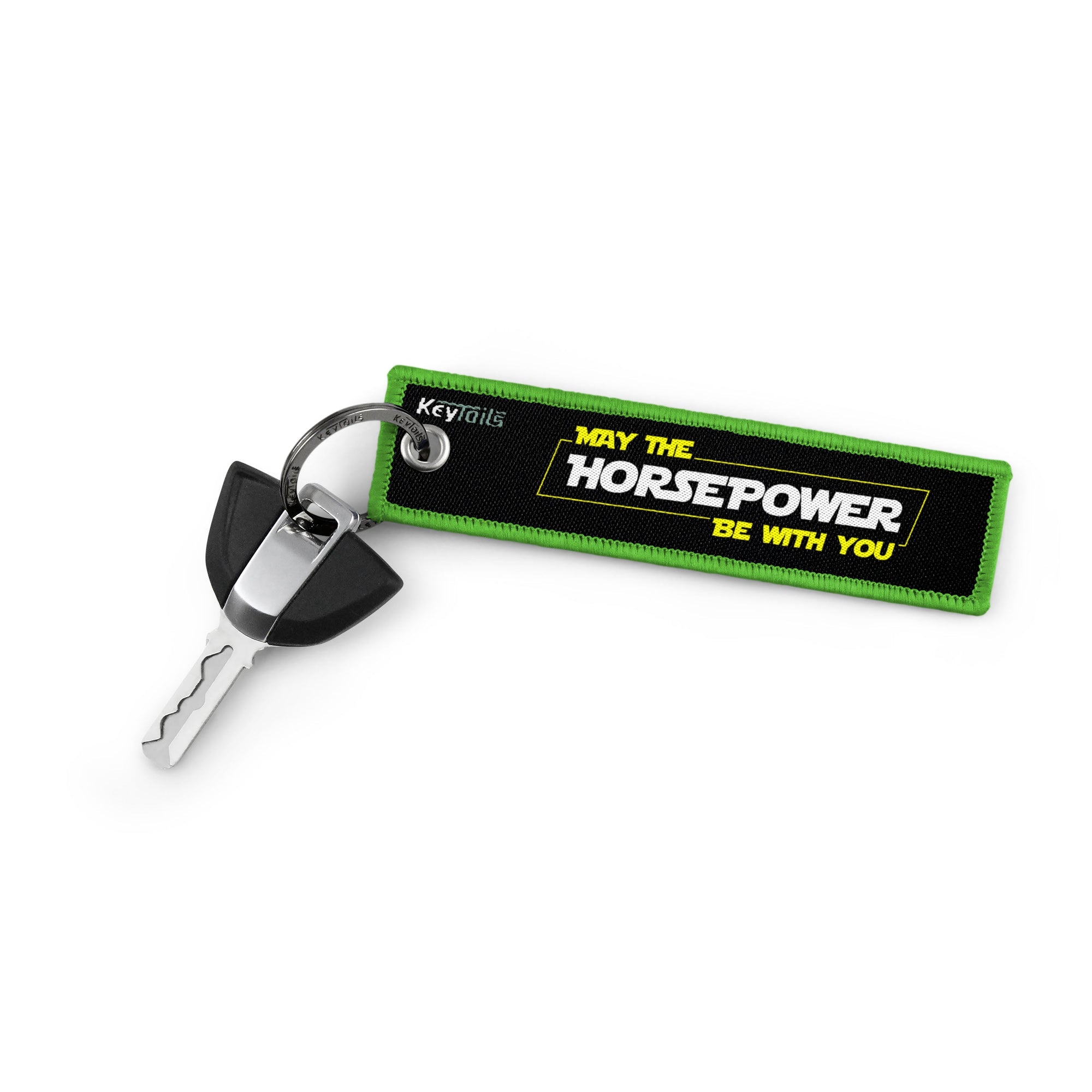 May The Horsepower Be With You Keychain, Key Tag - Green