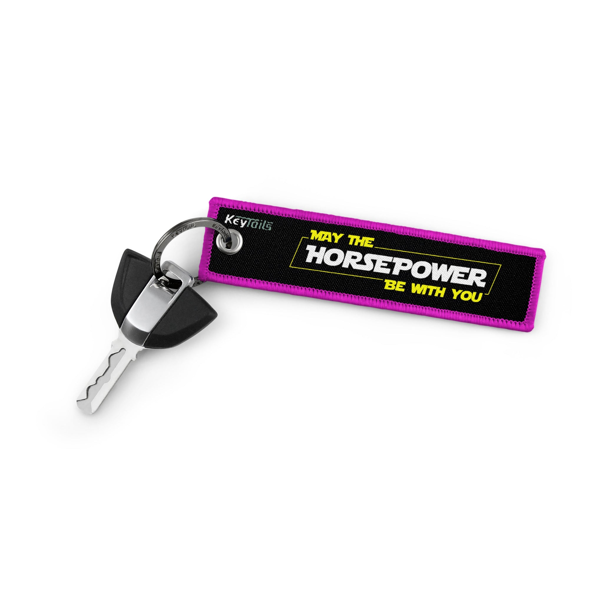 May The Horsepower Be With You Keychain, Key Tag - Pink