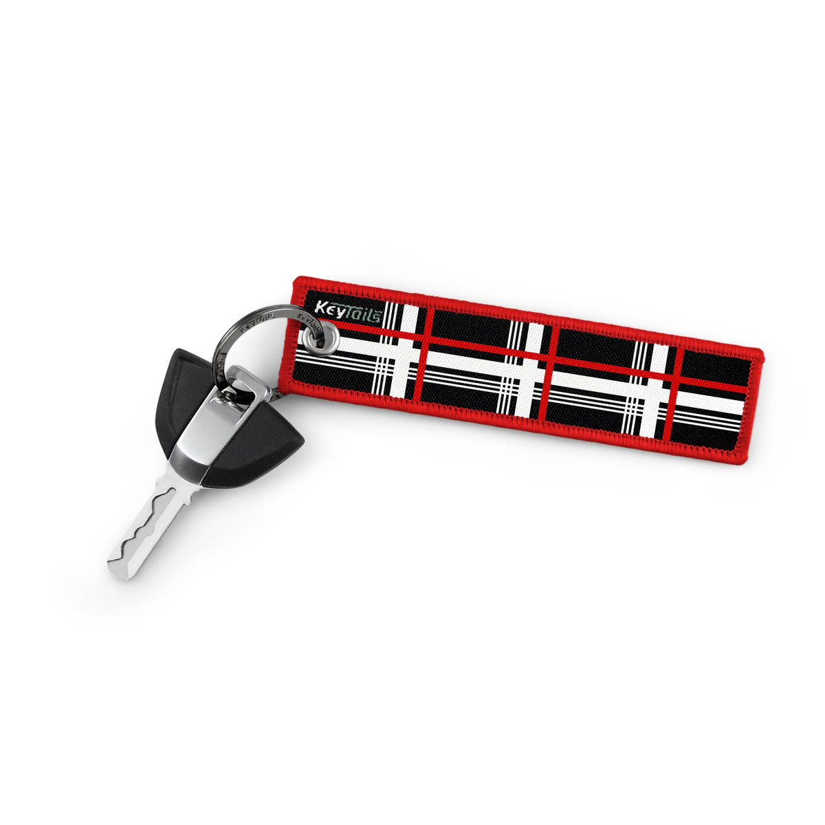 Vdub GTI Plaid Keychain, Key Tag - Red