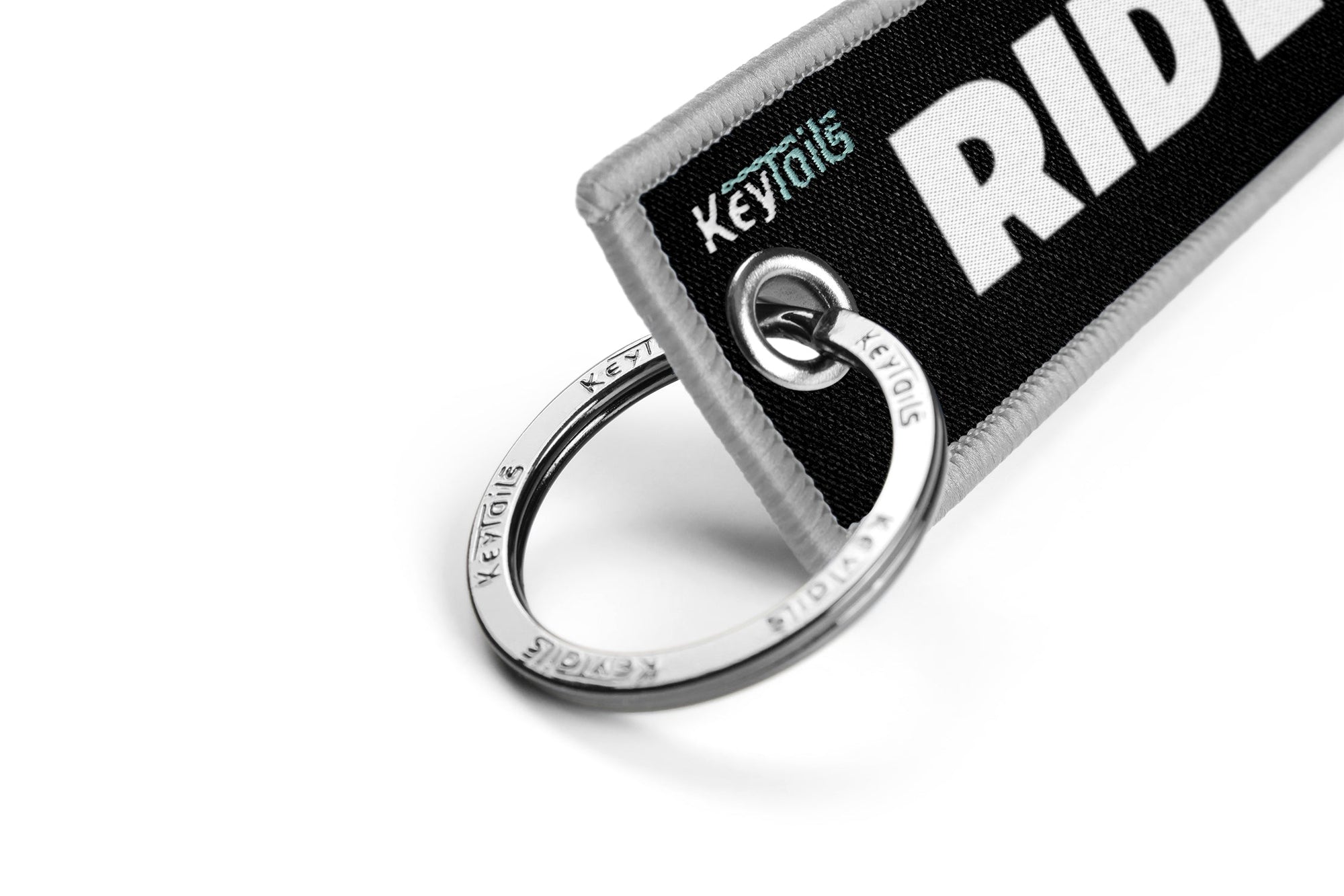 Ride or Die Keychain, Key Tag - Gray