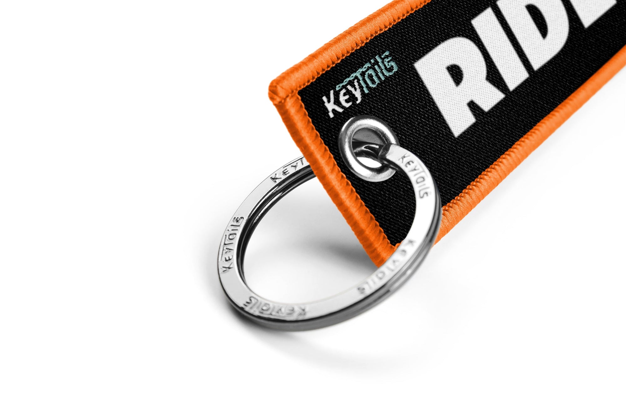 Ride or Die Keychain, Key Tag - Orange