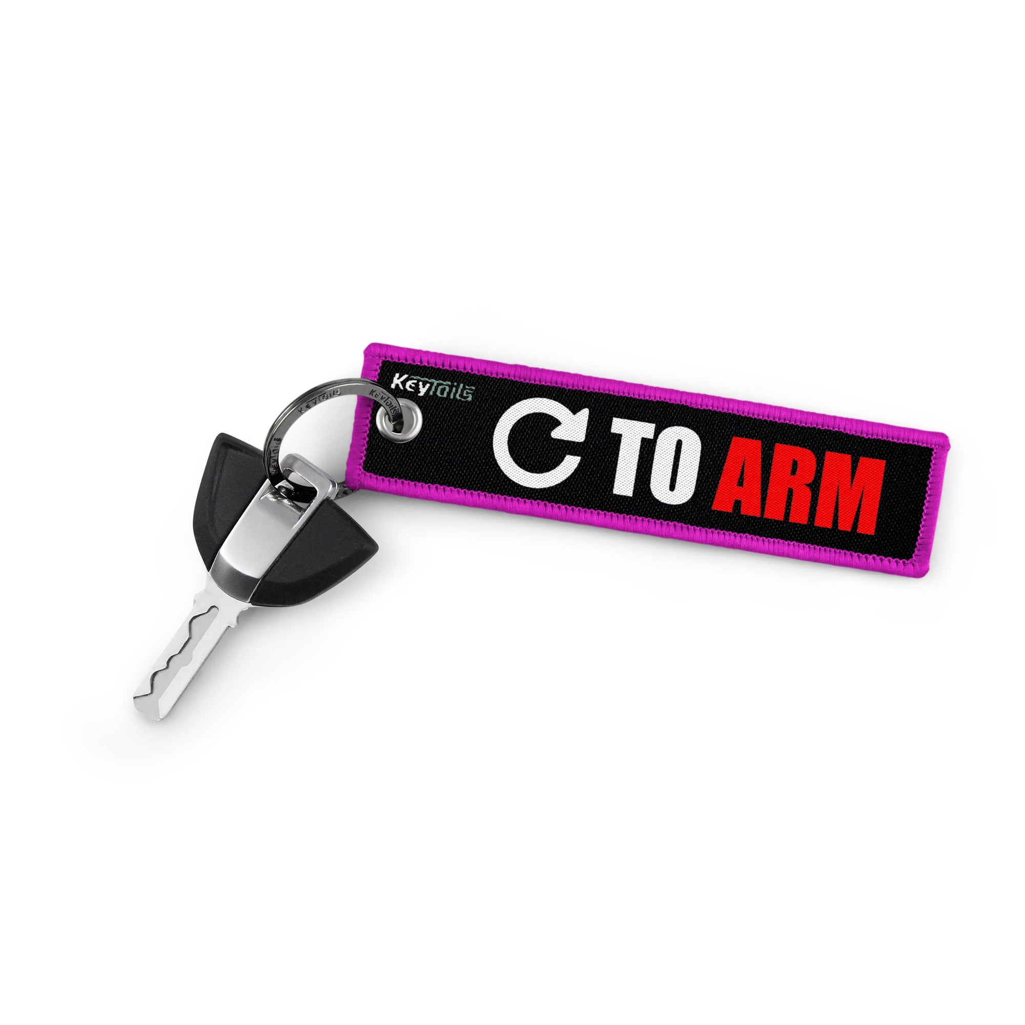 Turn To Arm Keychain, Key Tag - Pink