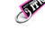 Touch It You Die Keychain, Key Tag - Pink