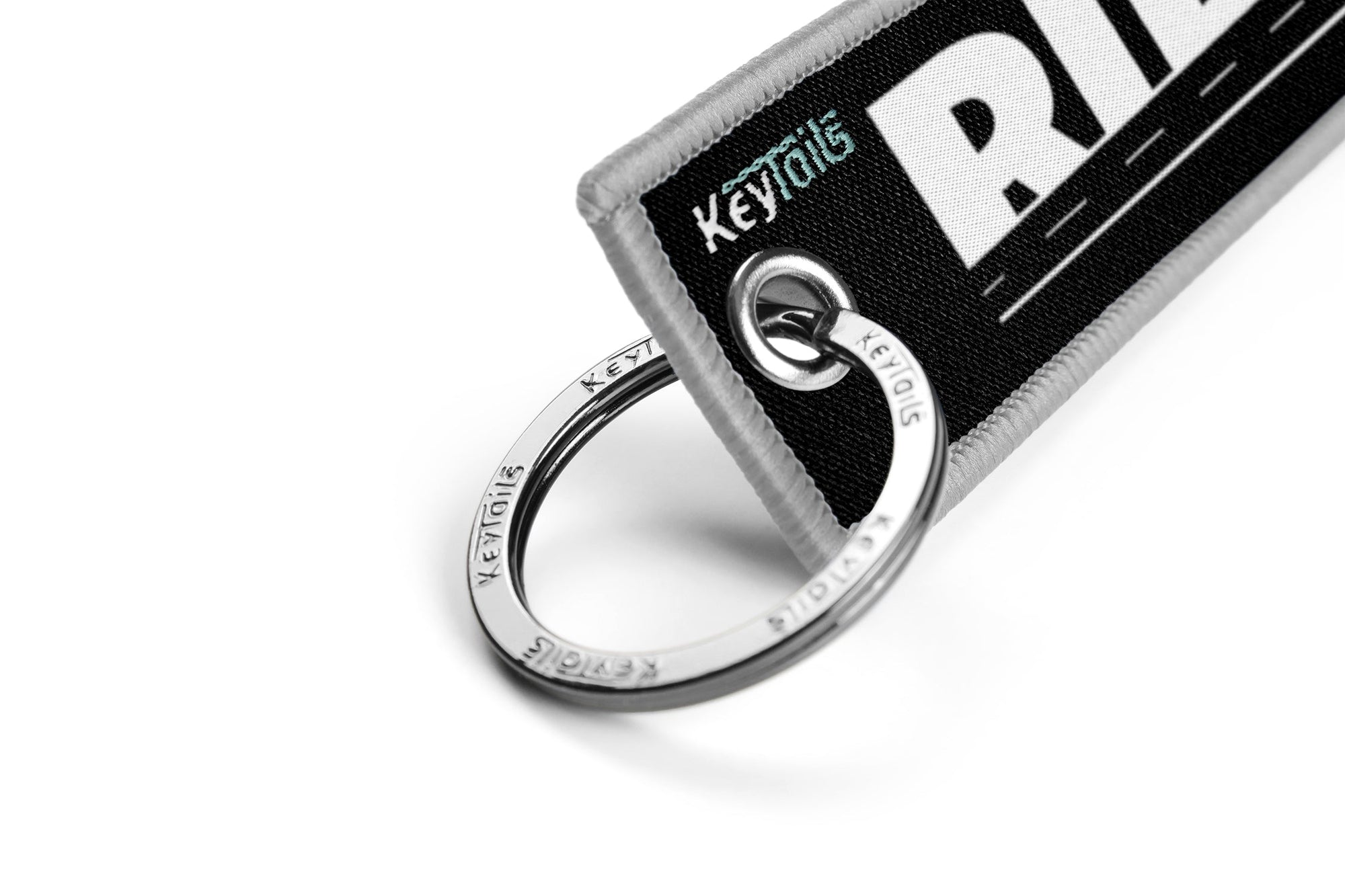 Turn Me On, Ride Me Keychain, Key Tag - Gray